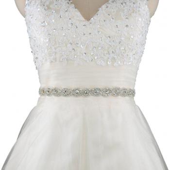 Funkelnder Hochzeit Kleid Gürtel