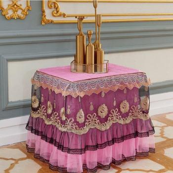 Solid Color Quilted Table Cloth