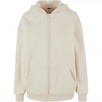 Urban Classics Felpa Oversized Con Zip Cozy Bianca Sabbia XL