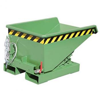 Bauer Südlohn Mini‑conteneur à copeaux EXPO‑E 150, finition vert réséda, 0,15 m³, 750 kg maximum