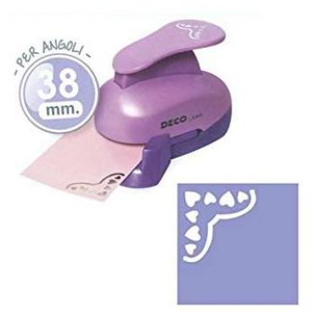 Fustella angolare 38mm con cuori decorativi