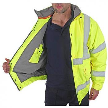 BOMBER JACKET FLEECE LINED SAT YELLOW 4XL