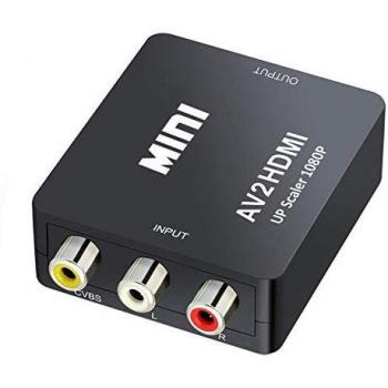 QGECEN Adapter AV RCA à HDMI – Support haute définition 1080P