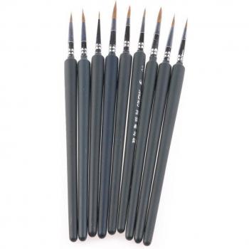 Set de 9 Pinceles de Pelo de Comadreja