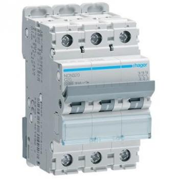 Hager 3-pol. LS-Automat NCN320 C 20A 10kA