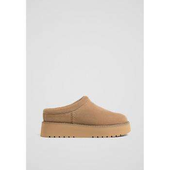 Stradivarius Elegante Flachschuhe Beige 35