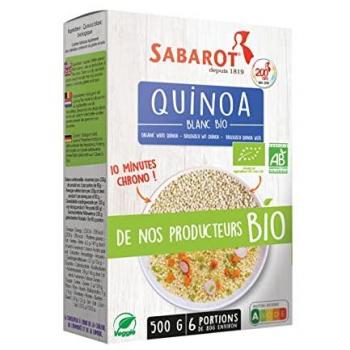 Paquet de 500 g de quinoa blanc bio – marque Sabarot