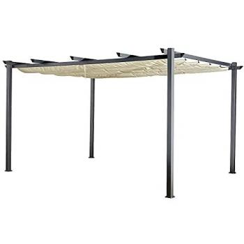 Tonnelle Cassis 3×4 m – design autoportant, toit en tissu déperlant
