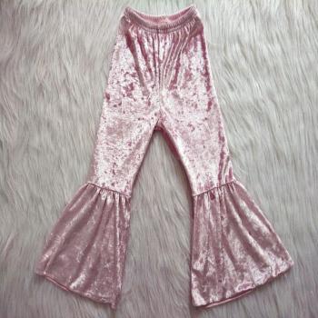 Velvet Pink Bell Pants
