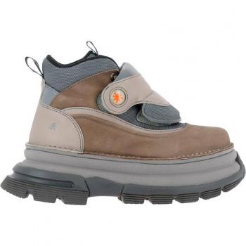 Bottines grises à scratch pour femme