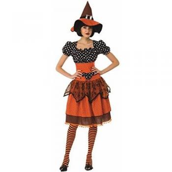 Disfraz de Halloween bruja naranja, Talla única adulto