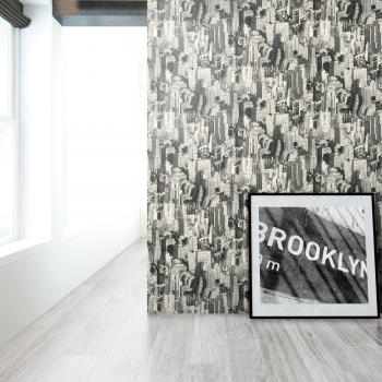 ROOMMATES Décor mural repositionnable CITY – 5 m × 53 cm