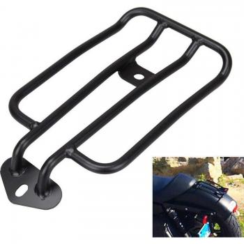 Steel Motorcycle Luggage Rack Backrest for Harley-Davidson Sportster XL 883 XL1200 X48 (Black)