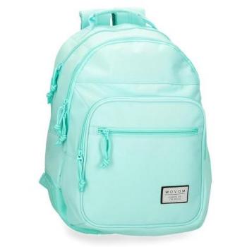 Mochila Adaptable 42 cm con 2 Cremalleras “Always On The Move” – Azul Turquesa