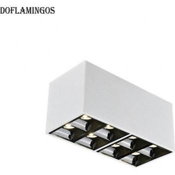 Plaque Lumineuse Noir-Blanc à Double Tranchée – Pose Sur Surface