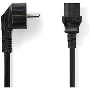 5m Schuko Male Angled Power Cable to IEC-320-C13 3x1.5mm Black