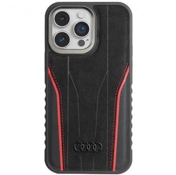 Coque Audi Genuine Leather iPhone 15 Pro 6.1 Noir