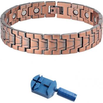 Men's Wide Copper Magnetic Bracelet 1500Gauss