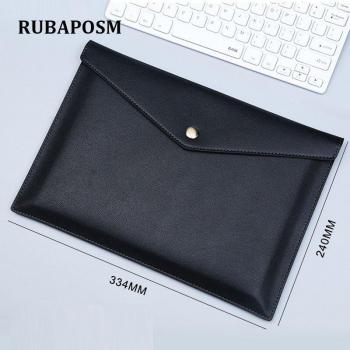 Leather Briefcase with Snap Closure