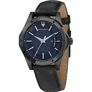 Maserati Men's Leather Strap Analog Watch R8851127002