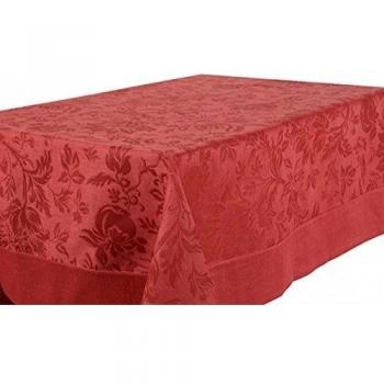 Mantel Rojo con Fronteras Lino/Algodón 175cm x 300cm