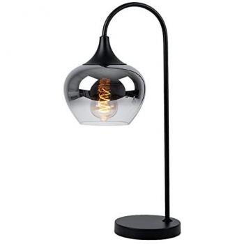 Lampada da tavolo sfera di vetro fumé