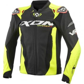 Ixon Vortex 3 Veste en cuir de moto Noir Jaune XL