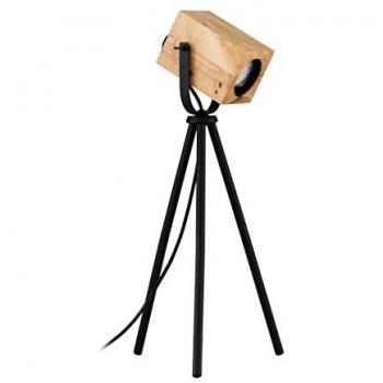 EGLO AYLES LED Tischlampe Dreibein Schwarz Braun