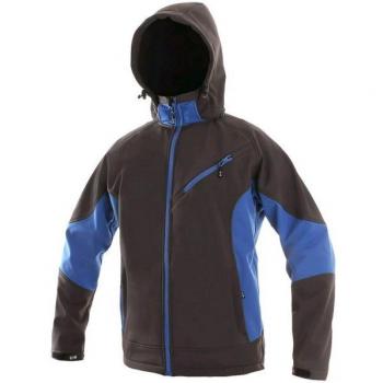 Pánská bunda CXS SACRAMENTO, softshell, šedá a modrá, 2XL