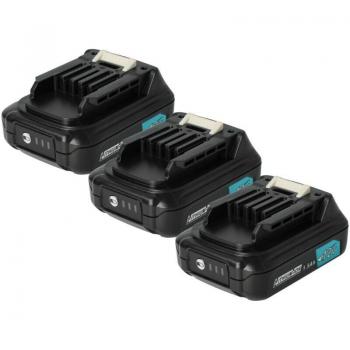 Makita JV102DZJ Compatible 3x Battery (12 V, 1500 mAh, Li-Ion)