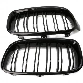 1 Paar Glänzend Schwarze Niere Kühlergrill für BMW 3er F30 F31 F35
