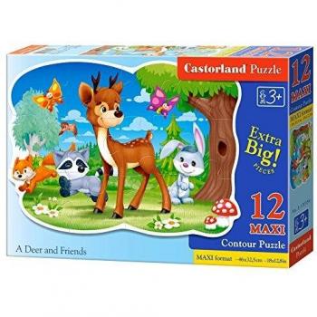 Ein Hirsch und seine Freunde – 12‑teiliges Maxi-Puzzle