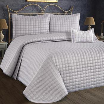 Ensemble lit Star Matelassé Taille Simple Gris