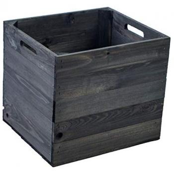 Kistenkolli Altes Land Holzboxen 2er Set schwarz lasiert