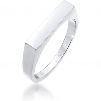 Elli Geometrischer Eck-Pinky Ring aus Silber – 1 ct