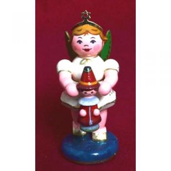 Hubrig Volkskunst Sammelfigur Engel mit Wichtel