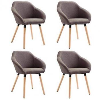 Sillas de Comedor Prácticas 4X Gris Topo