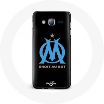 Coque Samsung Galaxy J3 Olympique de Marseille Design Noir