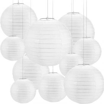 Linternas de papel blancas para fiestas