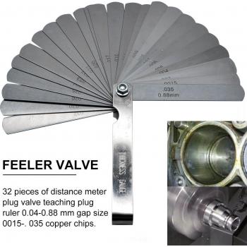 32-Piece Stainless Steel Measuring Feeler Gauge (0.04-0.88mm)