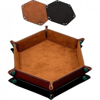 Tablero de Dados de Terciopelo Marrón