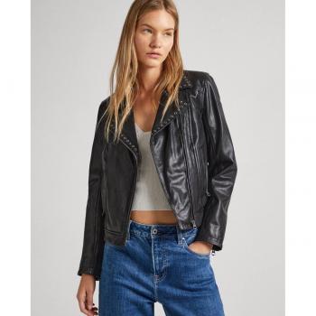 Giacca Donna in Pelle Pepe Jeans Nero S