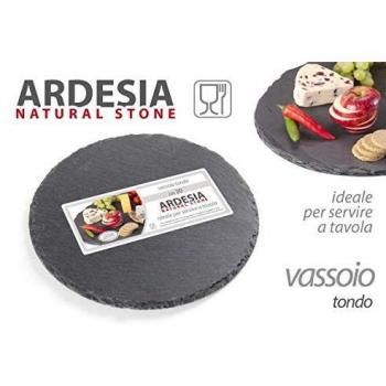 Vassoio tondo in ardesia 20 cm per ristoranti e pub