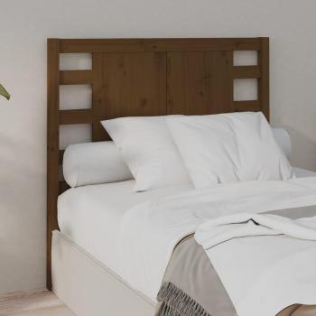 Tête de Lit Intérieure – Bois Massif Pin, 81 × 4 × 100 cm (Couleur Marron Miel)