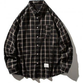 Camisa Larga con Estampado Hawaiano