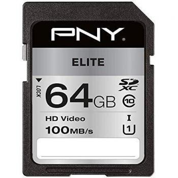 PNY Elite SDXC-Karte 64GB Class 10 UHS-I U1 100MB/s