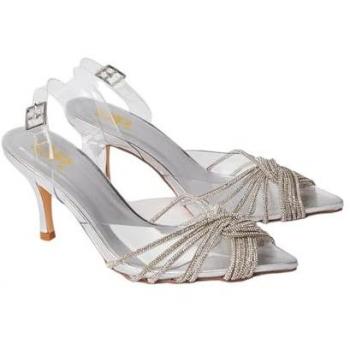 Womens Brooke Crystal Sling Back Court Shoes