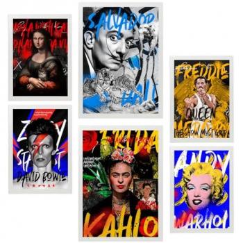 Set Artístico Frida, Dali, Bowie y Marilyn en Grafiti