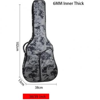 Bolsa acolchada para guitarra clásica de 36/41, tela Oxford 900D impermeable