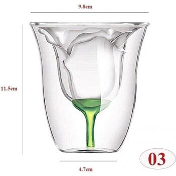 Lot de 2 tasses en verre double couche DDC-27